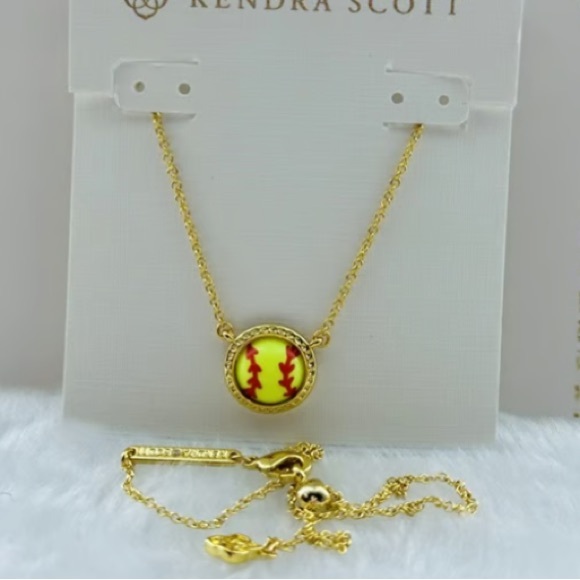 Kendra Scott Gold Softball Pendant Necklace - Picture 3 of 3